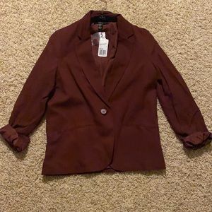 NWT Forever 21 Blazer /Career Jacket Wine Size S